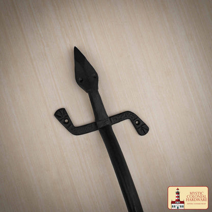 Mystic Colonial Hardware Tirador de Puerta de Hierro Forjado a Mano - Tirador de Puerta Colonial Rústico con Diseño de Lagarto - Imagen 5