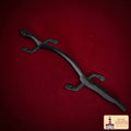 Mystic Colonial Hardware Tirador de Puerta de Hierro Forjado a Mano - Tirador de Puerta Colonial Rústico con Diseño de Lagarto - Imagen 1