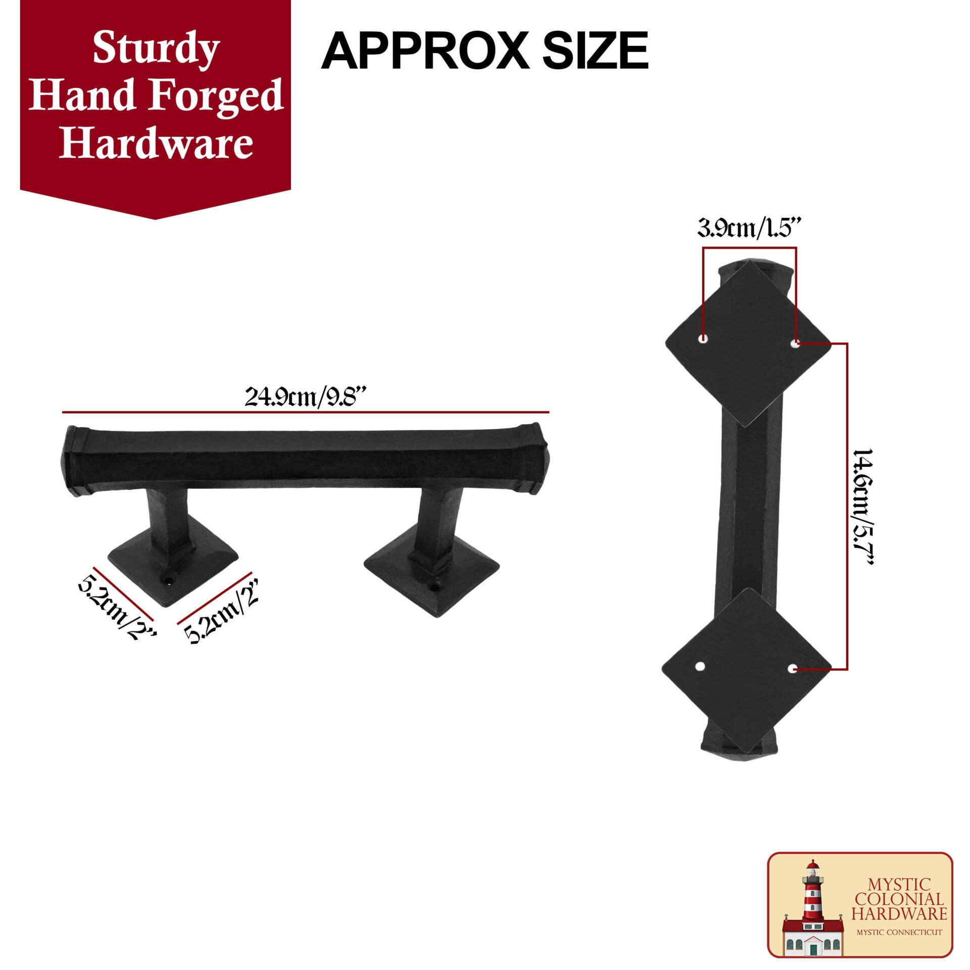 Tirador de Puerta de Castillo de Estilo Medieval: Hierro Macizo Forjado a Mano - Imagen 3