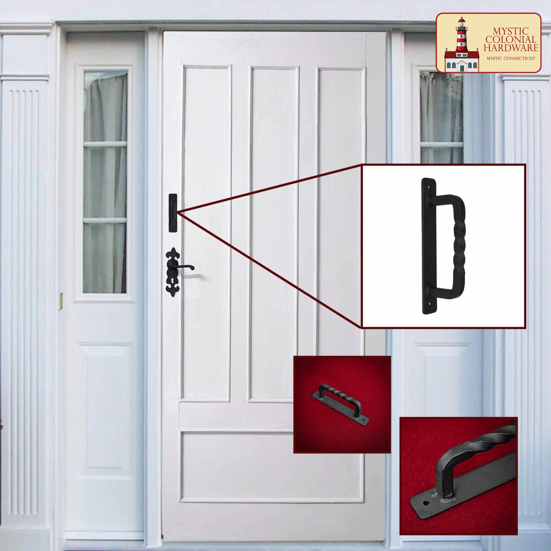 Tirador de Puerta de Castillo Medieval, Hierro Macizo Forjado a Mano Ennegrecido Al Aceite, 16,2 Cm - Imagen 6