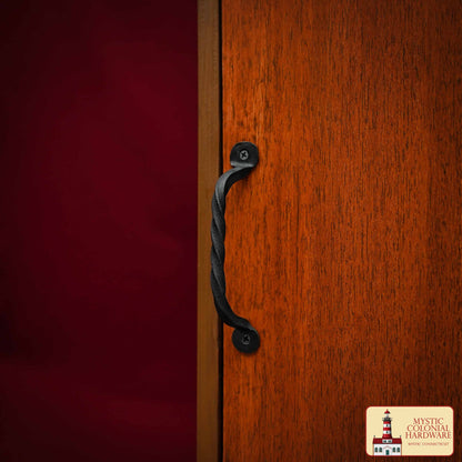 Juego de 2 Tiradores de Puerta Rústicos Forjados a Mano: Ideal para Ambientes Victorianos, Coloniales, Retro, Steampunk, Góticos, Barrocos y Medievales, 16,5 Cm - Imagen 5