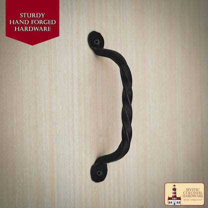 Juego de 2 Tiradores de Puerta Rústicos Forjados a Mano: Ideal para Ambientes Victorianos, Coloniales, Retro, Steampunk, Góticos, Barrocos y Medievales, 16,5 Cm - Imagen 6