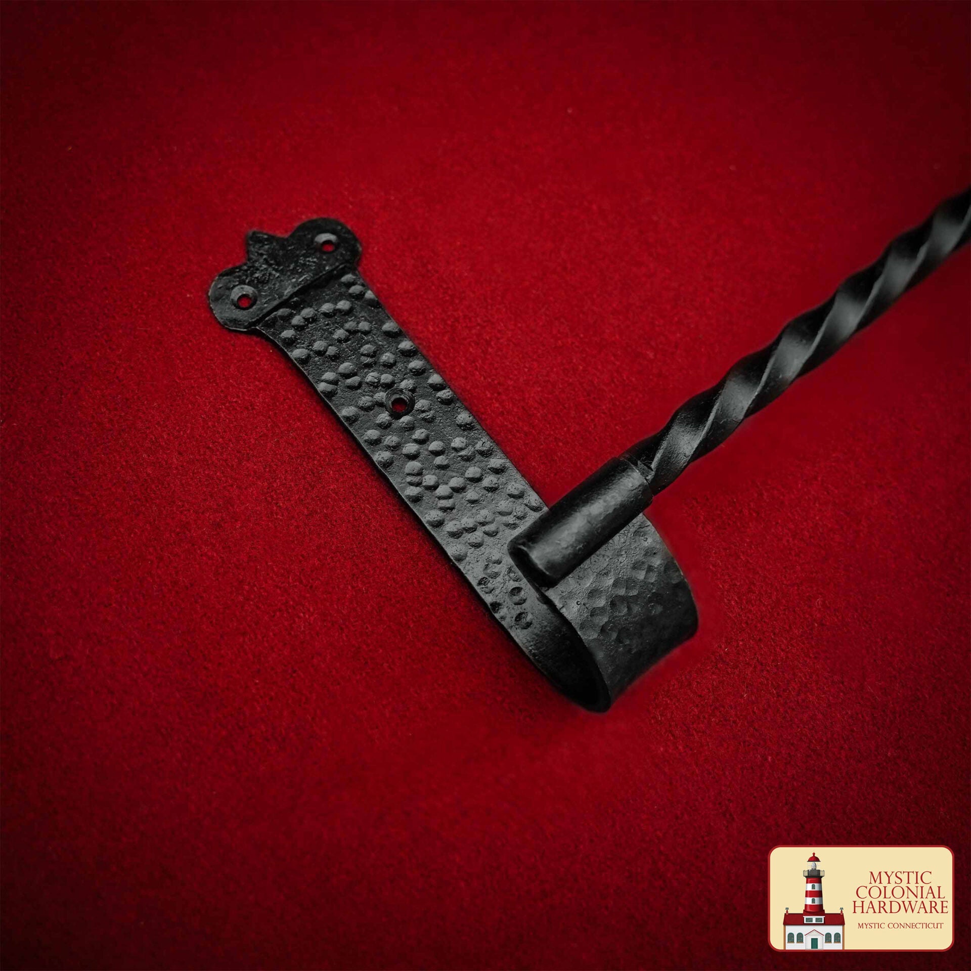 Mystic Colonial Hardware Rustic Twist Iron Bar - Toallero de Baño Negro Forjado a Mano con Soportes de Montaje Martillados - Imagen 5