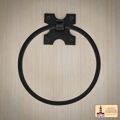 Toallero de Pared Rústico Forjado a Mano: Ideal para Cuartos de Baño y Cocinas Victorianos, Coloniales, Retro, Steampunk, Góticos, Barrocos y Medievales, 15,9 Cm - Imagen 2