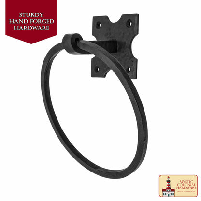Toallero de Pared Rústico Forjado a Mano: Ideal para Cuartos de Baño y Cocinas Victorianos, Coloniales, Retro, Steampunk, Góticos, Barrocos y Medievales, 15,9 Cm - Imagen 4