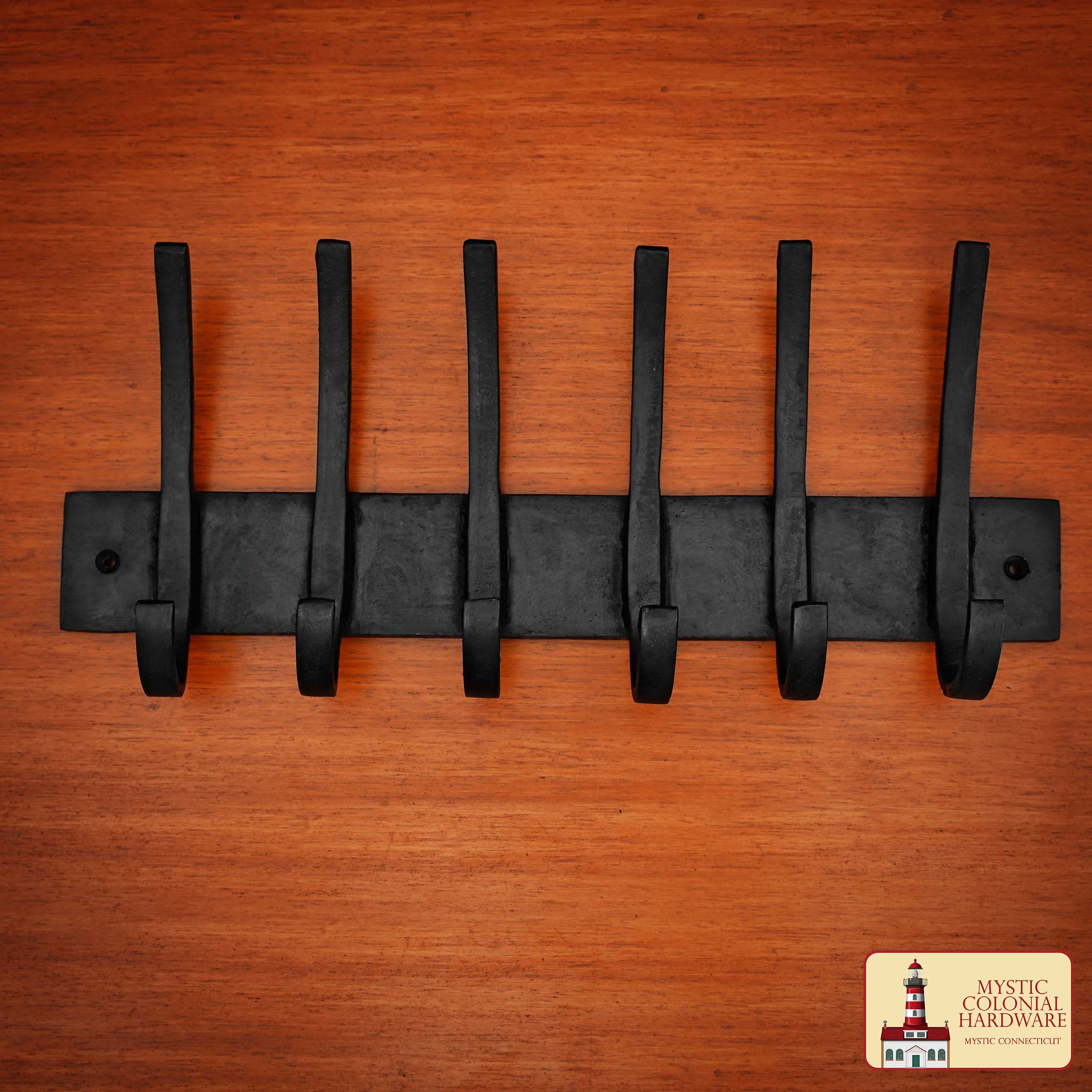 Ganchos de Pared Rústicos de Hierro Fundido, Ganchos Utilitarios Retro Resistentes para Colgar Abrigos, Bolsos, Toallas, Batas, Sombreros y Más : Negro - Imagen 6