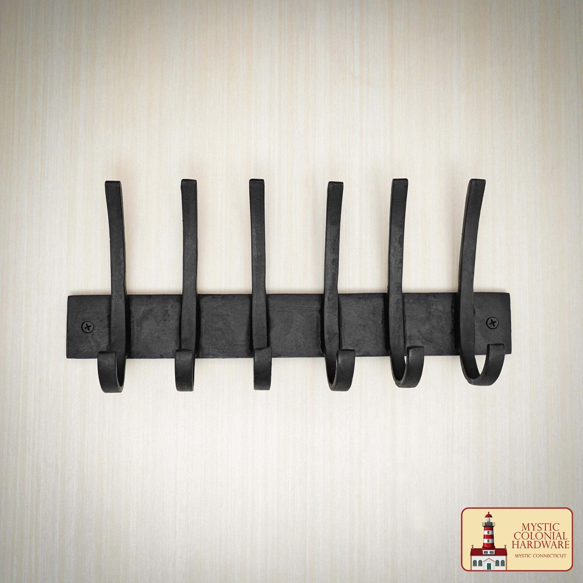 Ganchos de Pared Rústicos de Hierro Fundido, Ganchos Utilitarios Retro Resistentes para Colgar Abrigos, Bolsos, Toallas, Batas, Sombreros y Más : Negro - Imagen 1