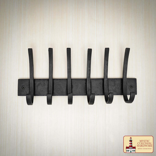 Ganchos de Pared Rústicos de Hierro Fundido, Ganchos Utilitarios Retro Resistentes para Colgar Abrigos, Bolsos, Toallas, Batas, Sombreros y Más : Negro - Imagen 1