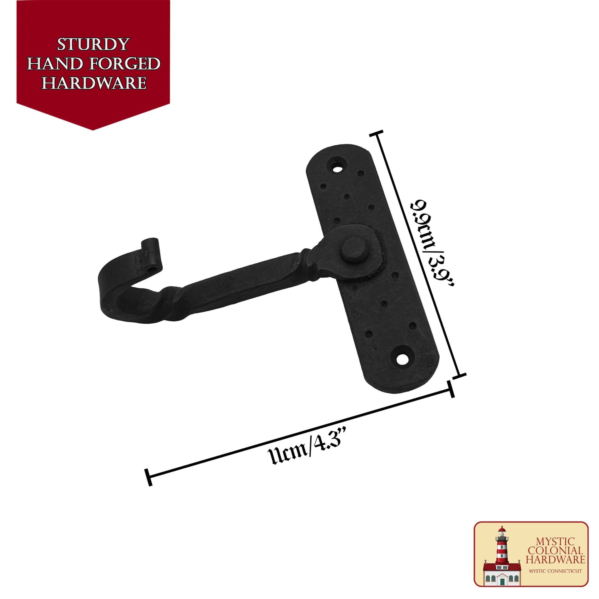 Gancho de Pared Rústico Forjado a Mano - Colgador Individual - Herrajes de Hierro Forjado para Interiores Coloniales, Victorianos, Retro, Góticos, Steampunk y Barrocos - Imagen 3