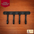 Mystic Colonial Hardware Rústico de Hierro Fundido Ganchos de Pared - Pesado Aceite Ennegrecido Utilidad Estante para Abrigos, Bolsos, Toallas, Batas y Sombreros - Imagen 1