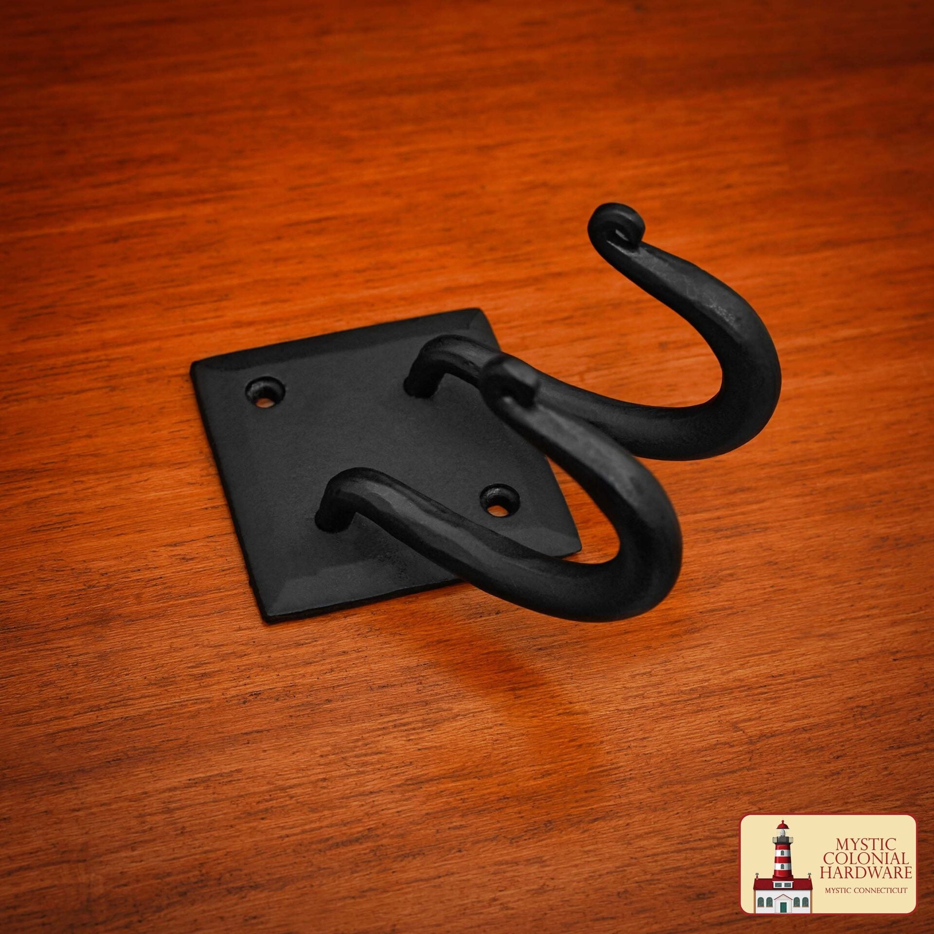 Ganchos de Pared Rústicos de Hierro Fundido, Ganchos Utilitarios Retro Resistentes para Colgar Abrigos, Bolsos, Toallas, Batas, Sombreros y Más, Acabado: Ennegrecido con Aceite - Imagen 5