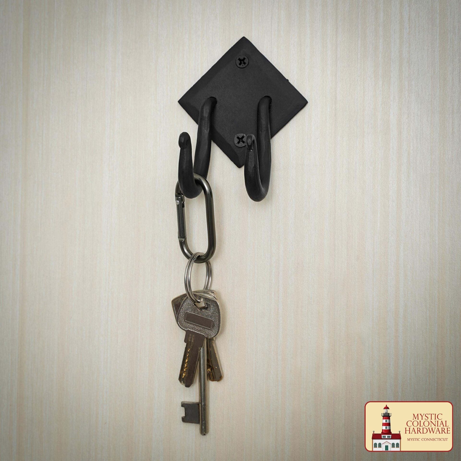 Ganchos de Pared Rústicos de Hierro Fundido, Ganchos Utilitarios Retro Resistentes para Colgar Abrigos, Bolsos, Toallas, Batas, Sombreros y Más, Acabado: Ennegrecido con Aceite - Imagen 7