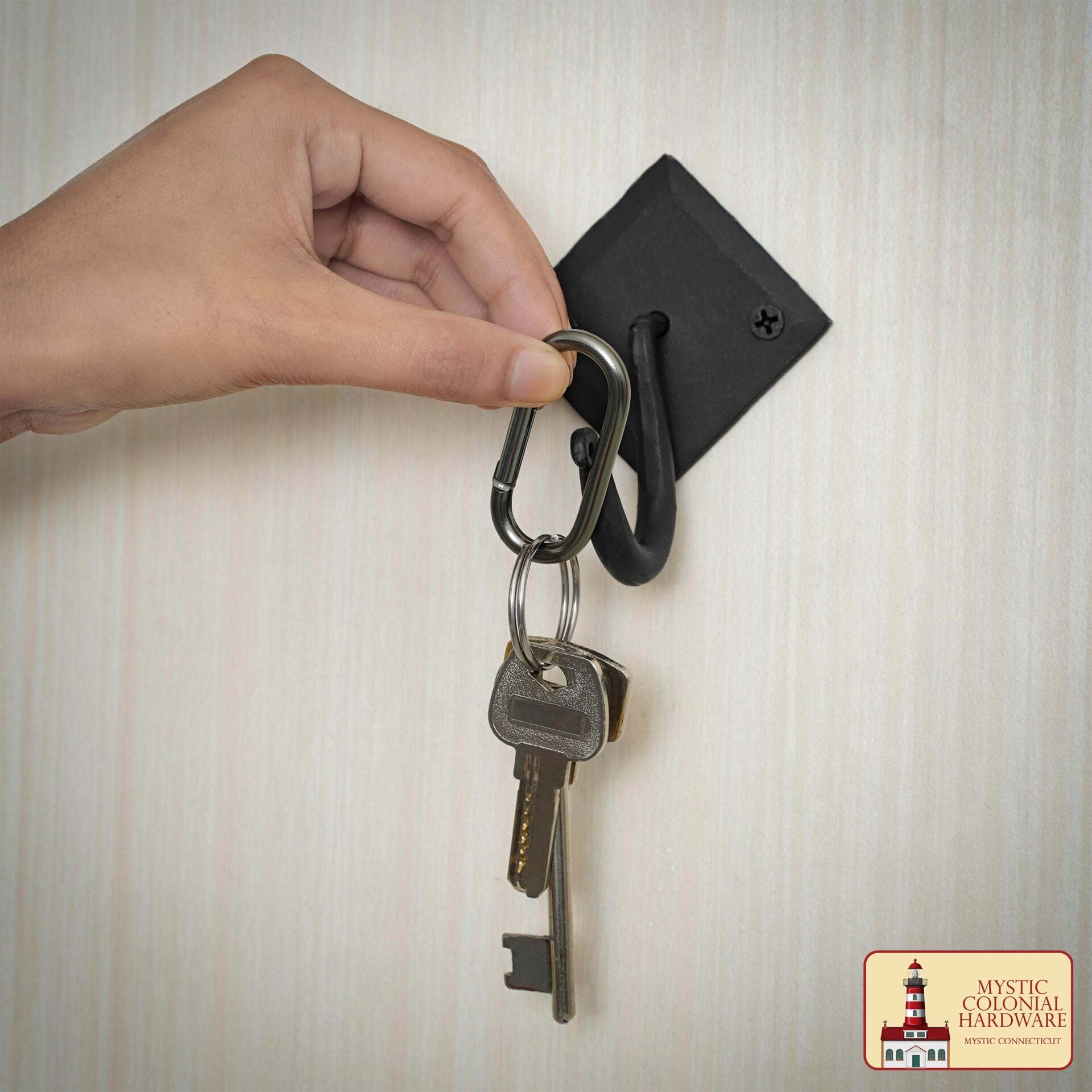 Ganchos de Pared Rústicos de Hierro Fundido, Ganchos Utilitarios Retro Resistentes para Colgar Abrigos, Bolsos, Toallas, Batas, Sombreros y Más, Acabado: Ennegrecido con Aceite - Imagen 6