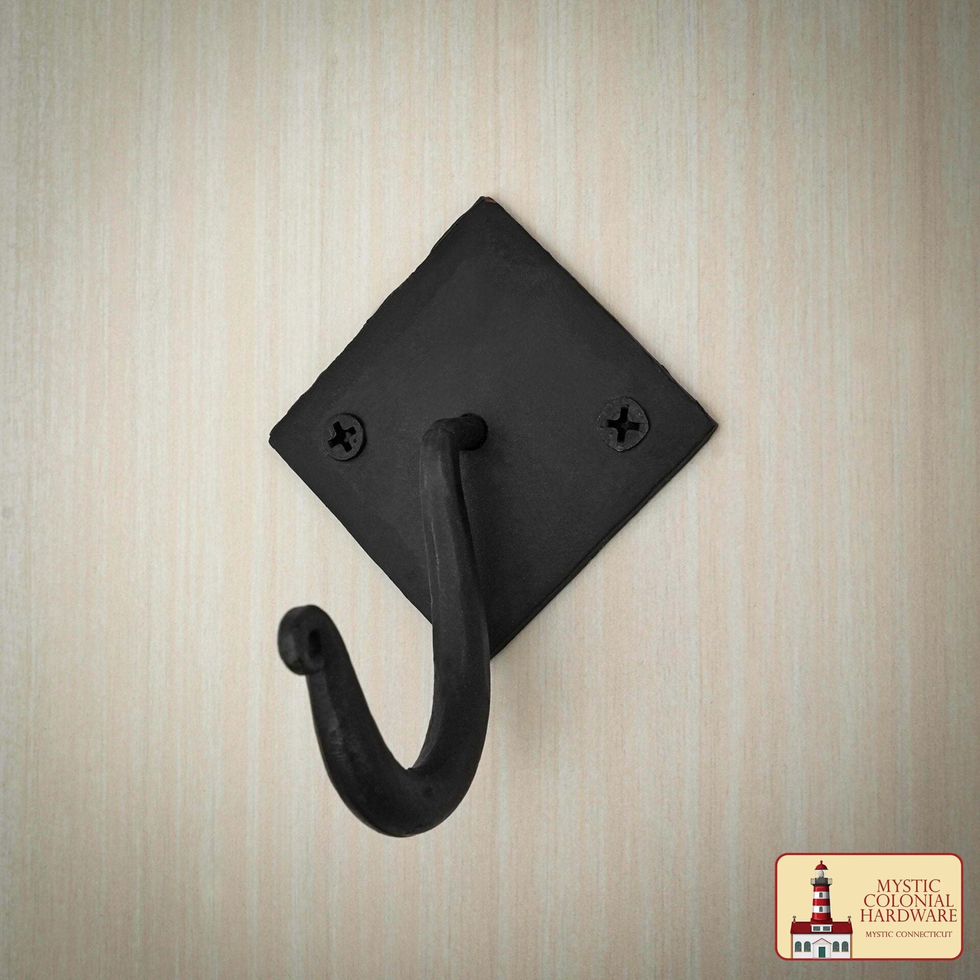 Ganchos de Pared Rústicos de Hierro Fundido, Ganchos Utilitarios Retro Resistentes para Colgar Abrigos, Bolsos, Toallas, Batas, Sombreros y Más, Acabado: Ennegrecido con Aceite - Imagen 1