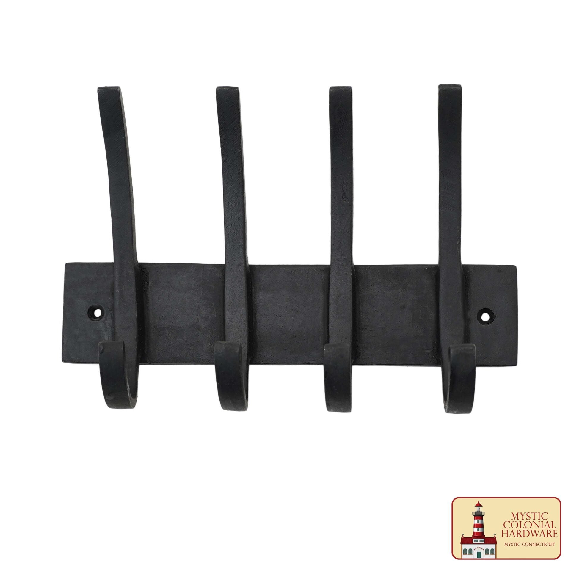 Ganchos de Pared de Hierro Forjado Rústico, Ganchos de Utilidad Retro de Alta Resistencia para Colgar Abrigos, Bolsos, Toallas, Batas, Sombreros y Más: Negro - Imagen 4