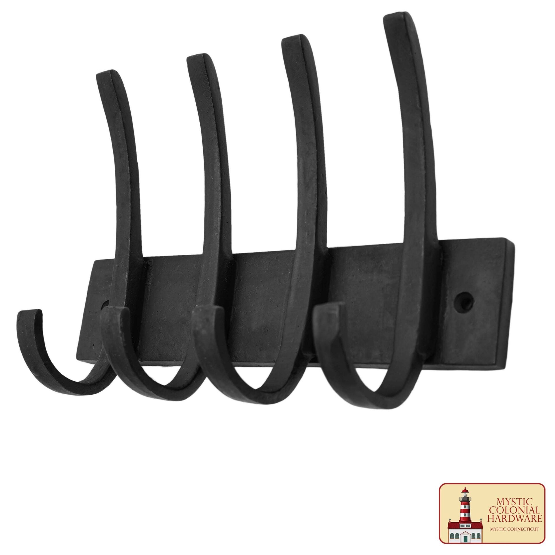 Ganchos de Pared de Hierro Forjado Rústico, Ganchos de Utilidad Retro de Alta Resistencia para Colgar Abrigos, Bolsos, Toallas, Batas, Sombreros y Más: Negro - Imagen 5