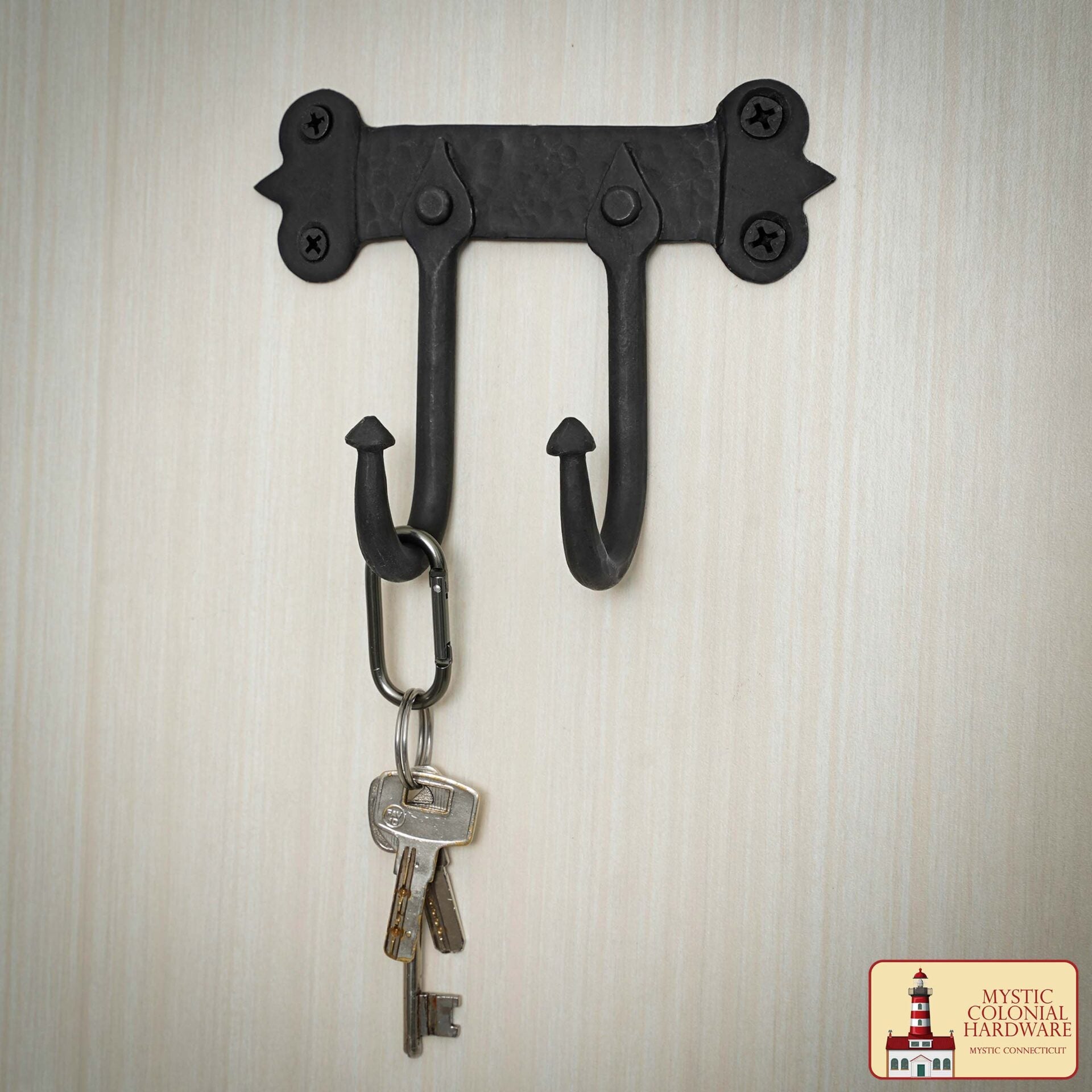 Rústico de Hierro Fundido Ganchos de Pared, Heavy Duty Retro Utilidad Ganchos para Colgar el Abrigo, Bolsa, Toalla, Bata, Sombrero y Más, Acabado: Aceite Ennegrecido - Imagen 6