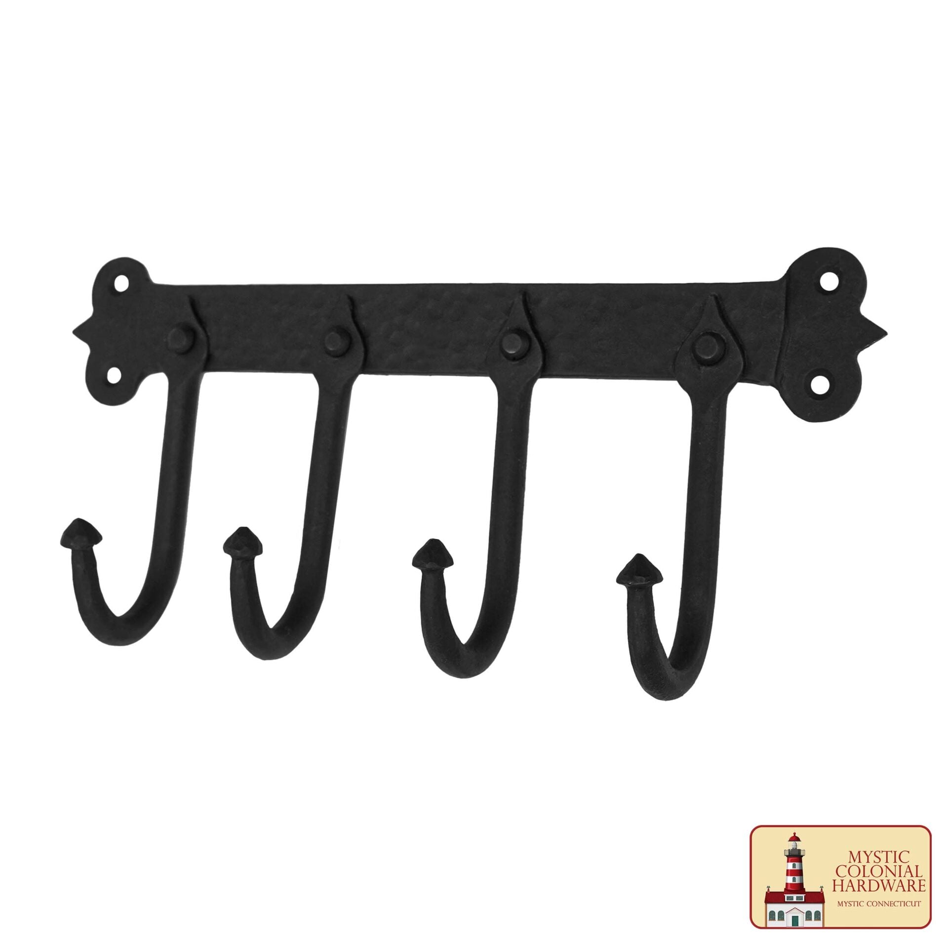 Ganchos de Pared Rústicos de Hierro Fundido, Ganchos Utilitarios Retro Resistentes para Colgar Abrigos, Bolsos, Toallas, Batas, Sombreros y Más, Acabado: Ennegrecido con Aceite - Imagen 5