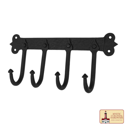 Ganchos de Pared Rústicos de Hierro Fundido, Ganchos Utilitarios Retro Resistentes para Colgar Abrigos, Bolsos, Toallas, Batas, Sombreros y Más, Acabado: Ennegrecido con Aceite - Imagen 5