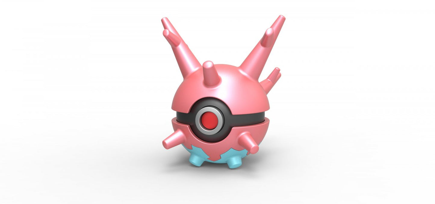 Imagen de Pokeball Artesanal Corsola parte de nuestra colección en Espadas y más, sitio oficial. Esta imagen describe  pokeball