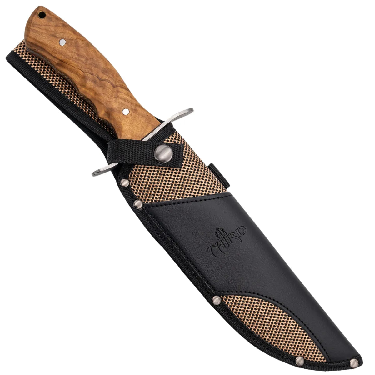 Cuchillo Bowie de Caza Third Acero 440 – Hoja 24 cm, Mango Olivo
