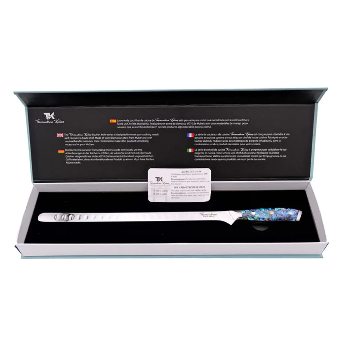 Cuchillo Jamonero Tramuntana Knives de Acero con Mango Abulón
