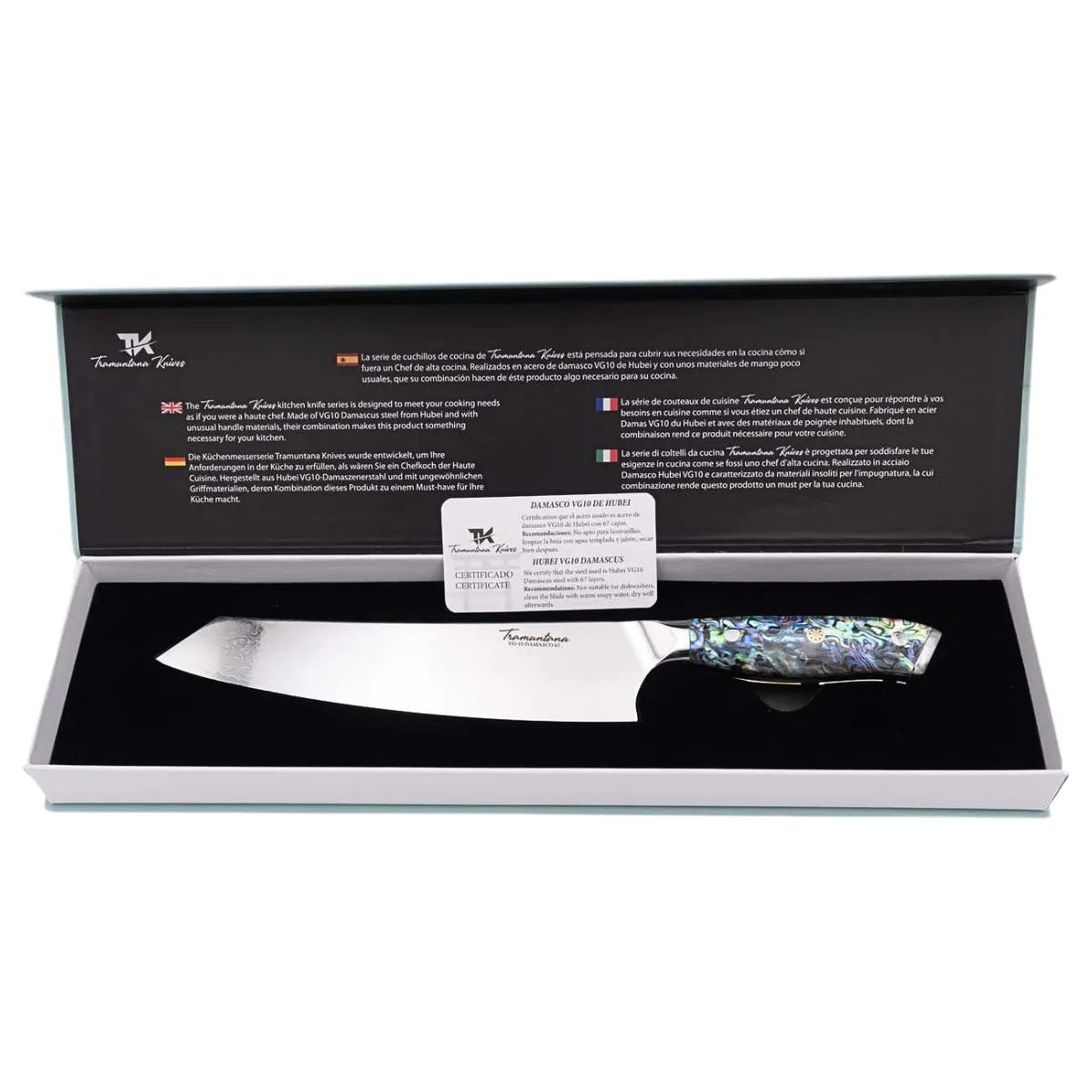 Cuchillo Kiritsuke Tramuntana Damasco VG10 67 Capas – Hoja 23 cm