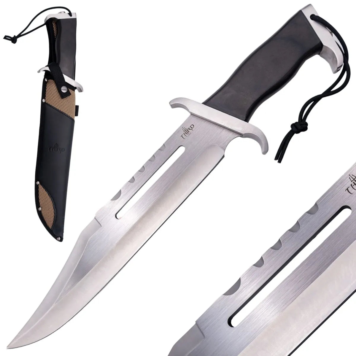Cuchillo Táctico 32 cm con Mango de Ébano