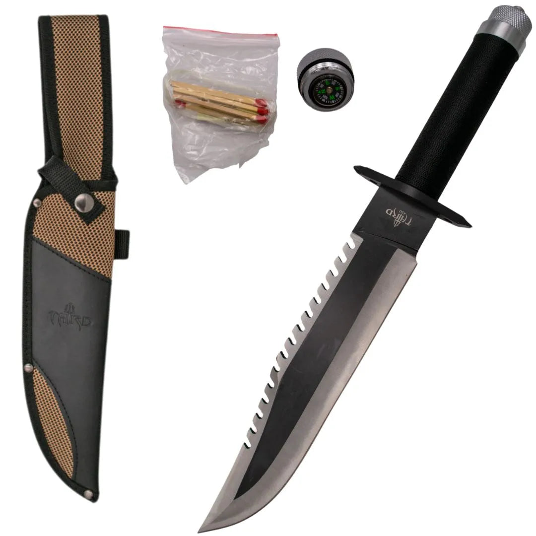 Third Tactical Knife - Satin Black Finish 