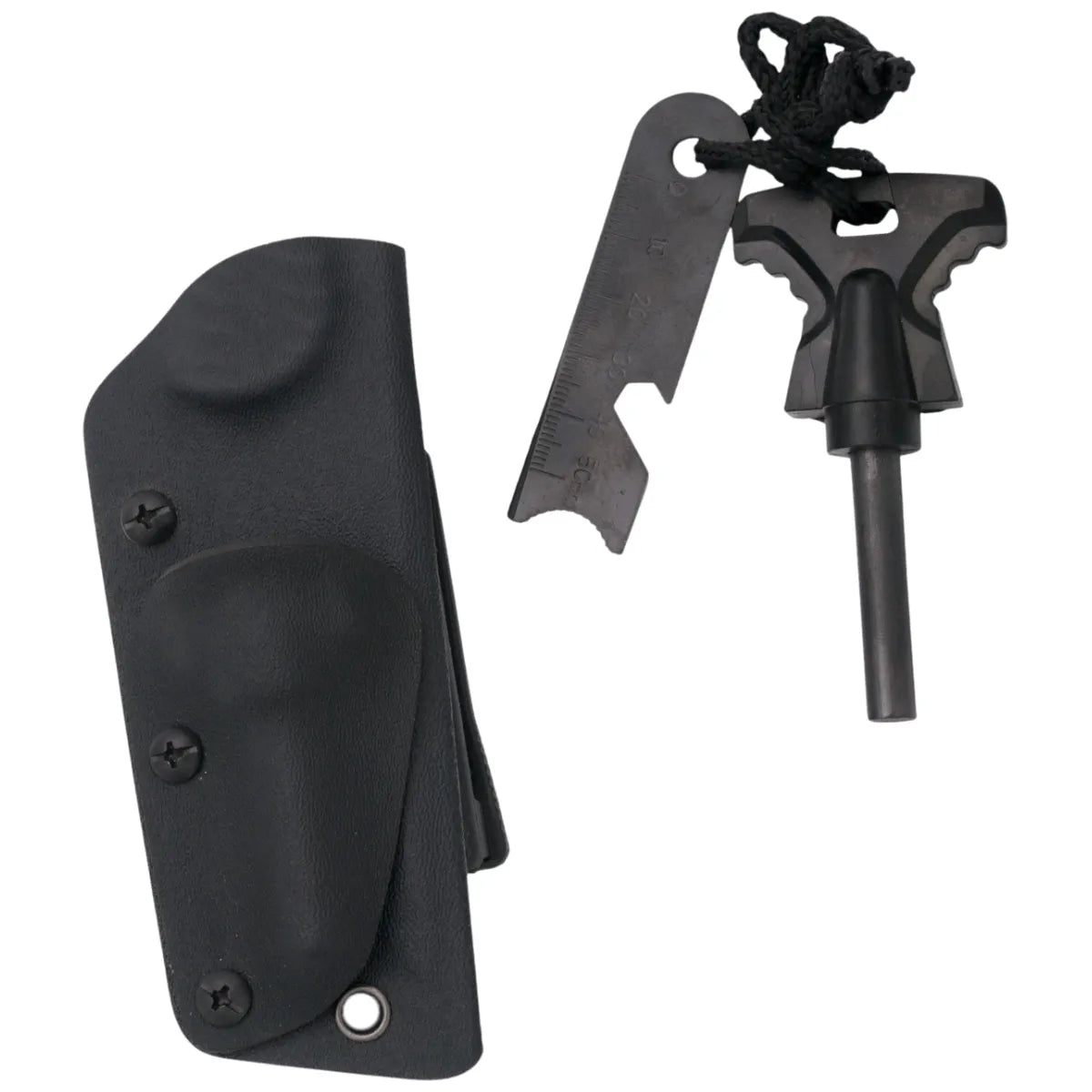 Cuchillo Táctico de Supervivencia Enterizo Bicolor con Magnesio