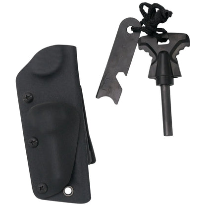 Cuchillo Táctico de Supervivencia Enterizo Bicolor con Magnesio
