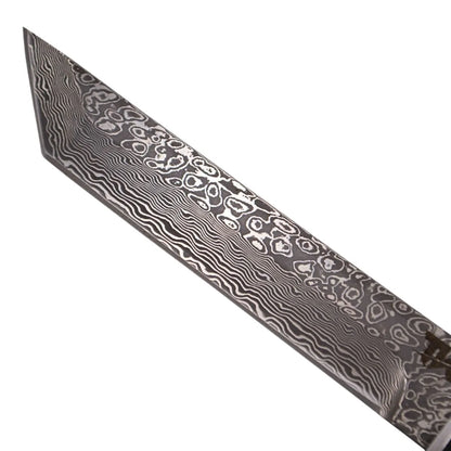 Cuchillo Tanto Ébano Acero Damasco