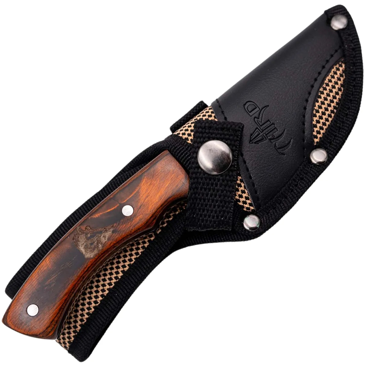 Cuchillo de Caza Third Acero 440 Brillo Espejo – Mango Pakkawood