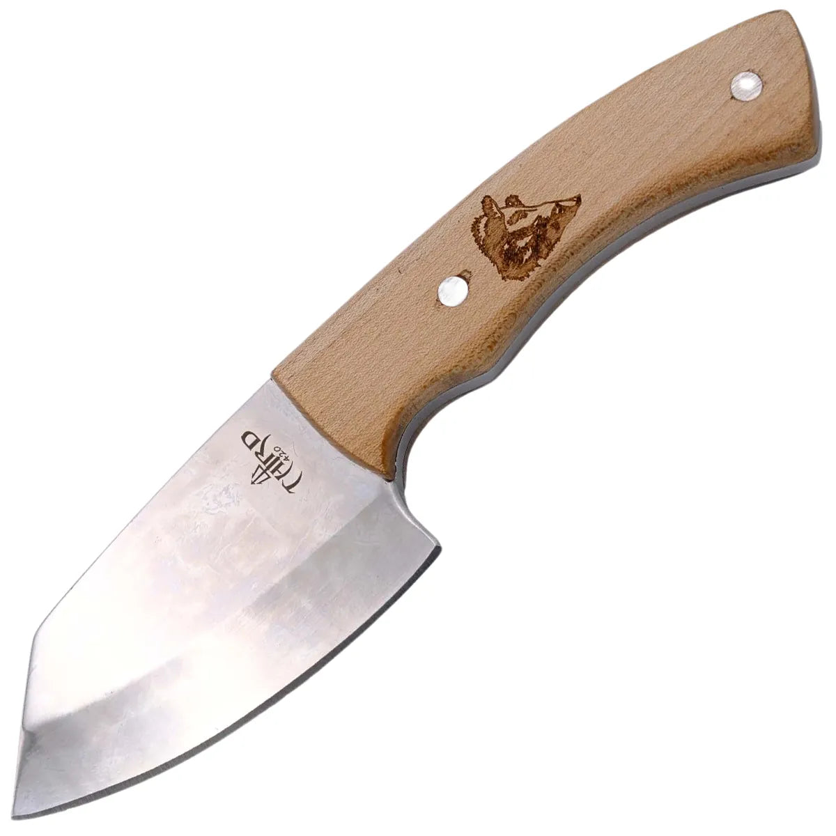 Cuchillo de Caza Third Acero 440 Brillo Espejo – Mango de Arce