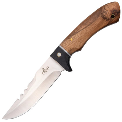 Cuchillo de Caza Third Acero 440 Satinado con Mango de Madera - zebrano