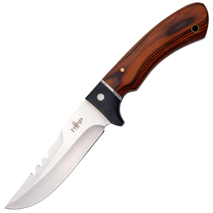 Cuchillo de Caza Third Acero 440 Satinado con Mango de Madera - pakkawood