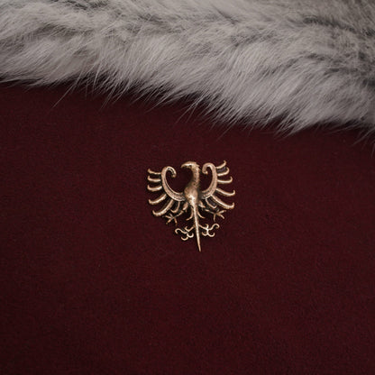 Alfiler de Bronce Antiguo con Insignia de Águila Heráldica - Insignia de Bronce Macizo con Montura de Estilo Medieval - Imagen 8