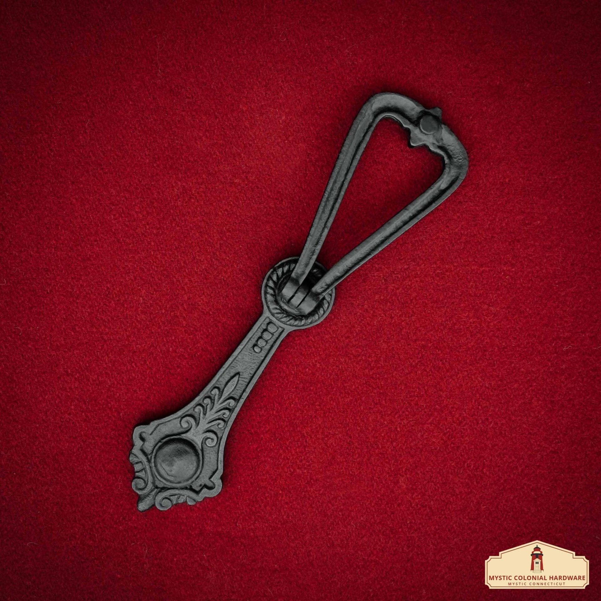 Aldaba Georgiana Rústica de Hierro Fundido: Ideal para Ambientes Victorianos, Coloniales, Retro, Steampunk, Góticos, Barrocos y Medievales, (17,2x7) Cm - Imagen 6