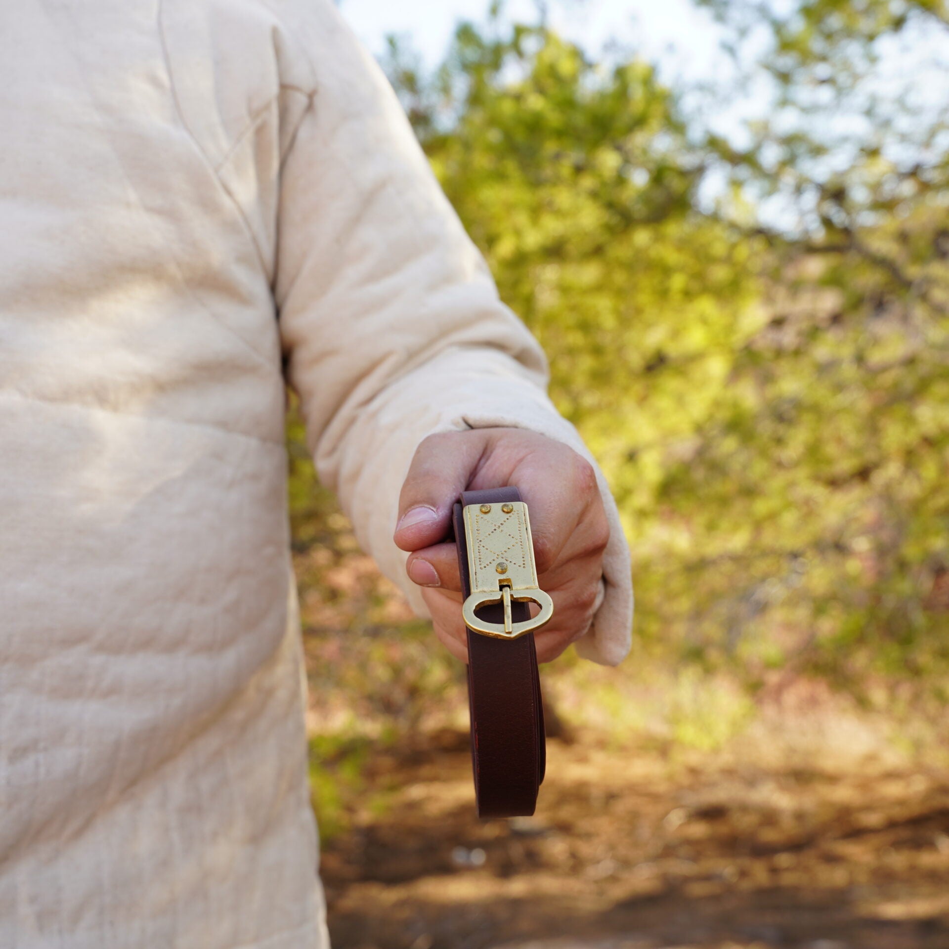 Cinturón Medieval de Cuero Auténtico - Descatalogado - Imagen 1