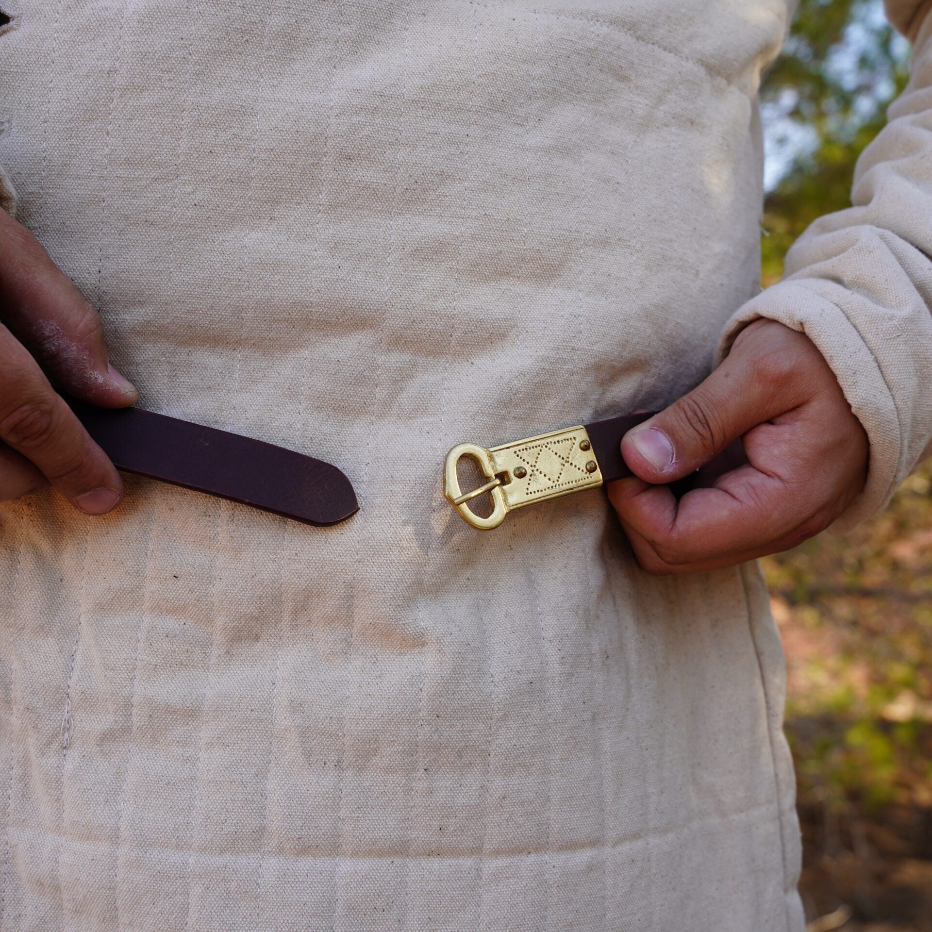 Cinturón Medieval de Cuero Auténtico - Descatalogado - Imagen 3