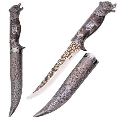 Imagen de Daga Decorativa de Acero Inoxidable con Funda de 31,5 cm versión oso, parte de nuestra colección en Espadas y Más, sitio oficial.