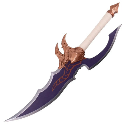 Daga Solo Leveling Colmillo de Rasaka de acero con expositor