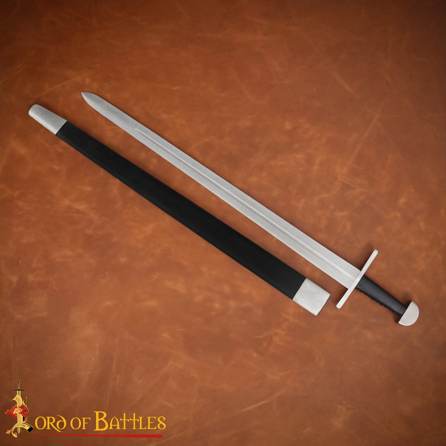 Espada Vikinga Decorativa Forjada a Mano Hoja de Acero Al Carbono con Vaina Ornamental - Imagen 2