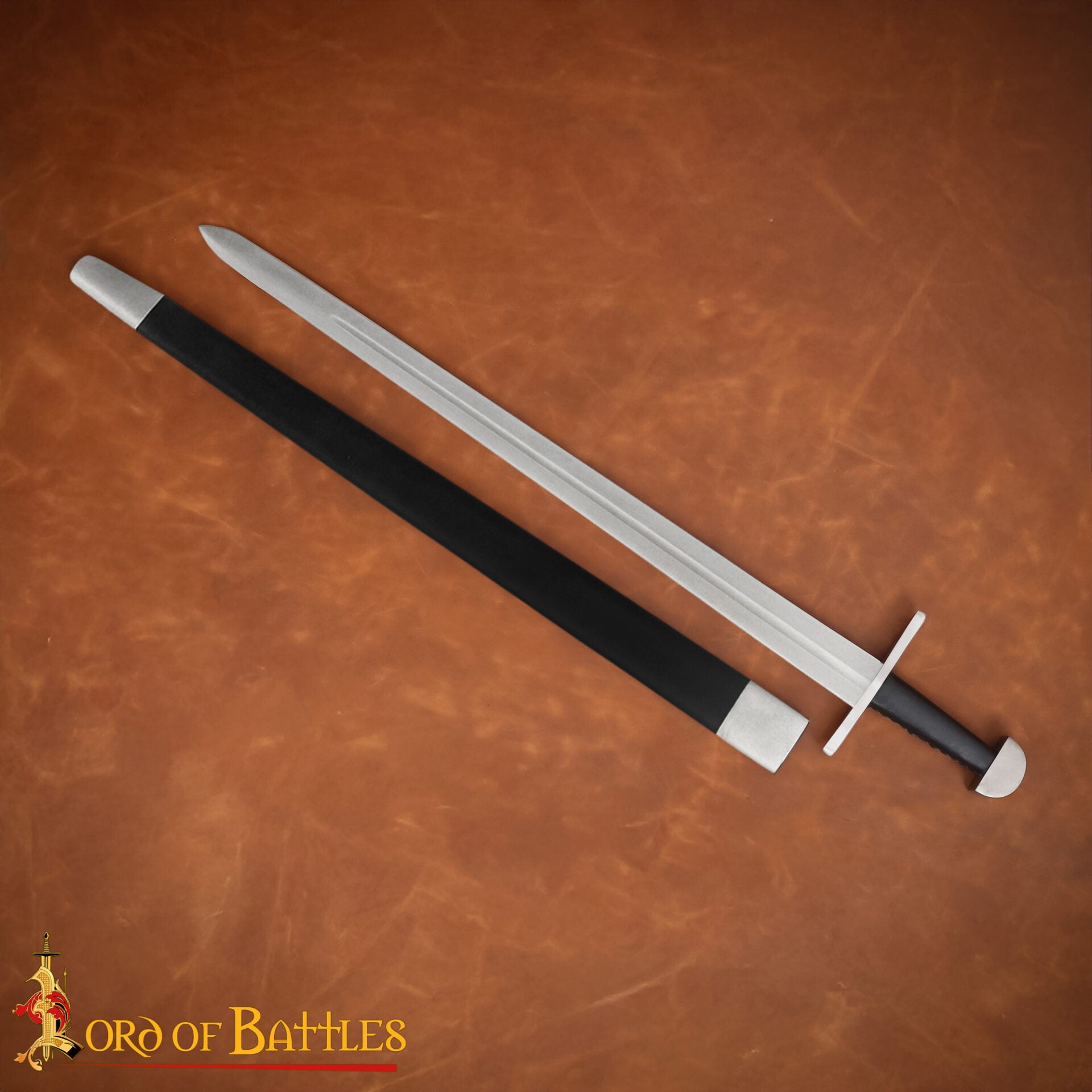 Espada Vikinga Decorativa Forjada a Mano Hoja de Acero Al Carbono con Vaina Ornamental - Imagen 2