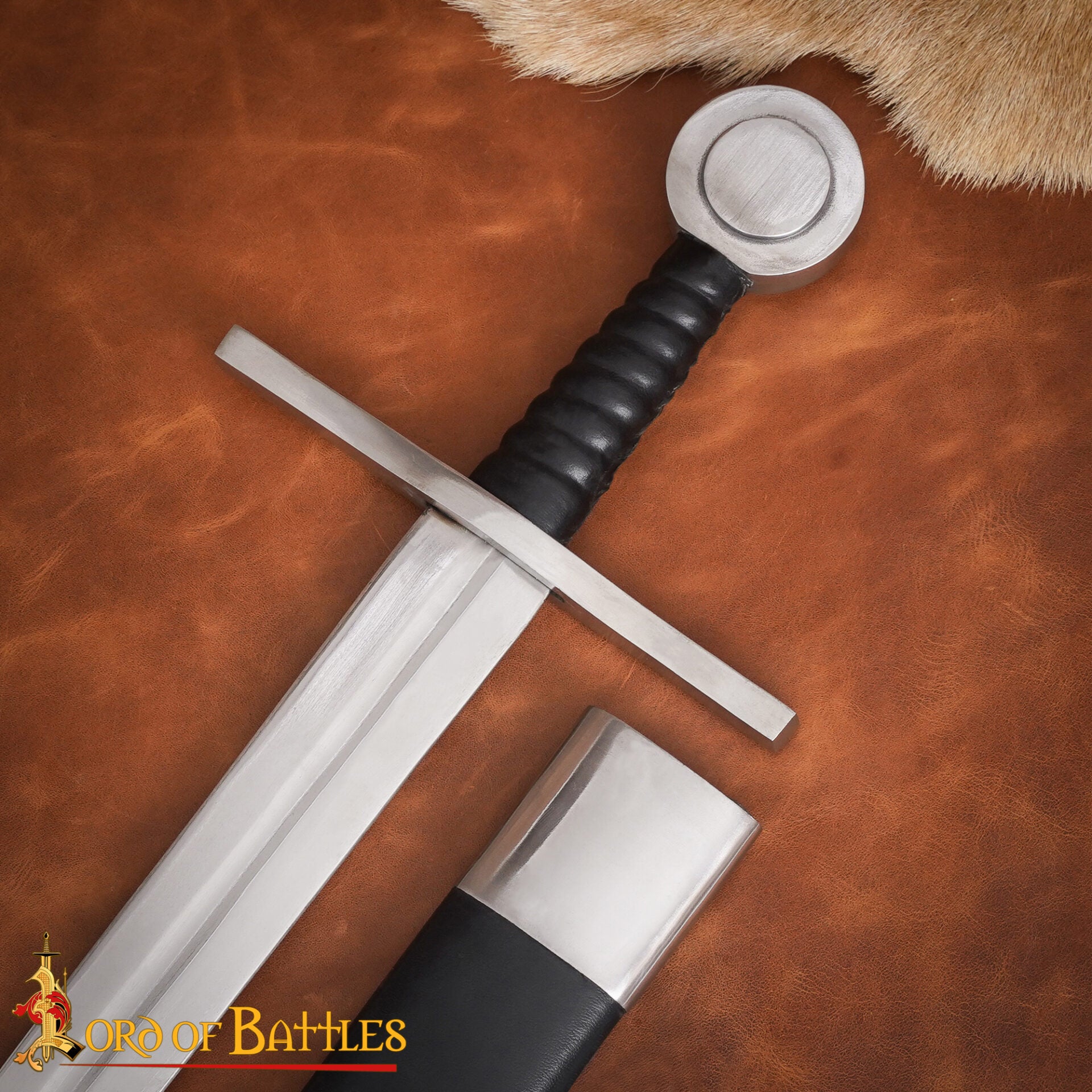 Espada Vikinga Decorativa Réplica Histórica Forjada a Mano con Vaina - Imagen 2