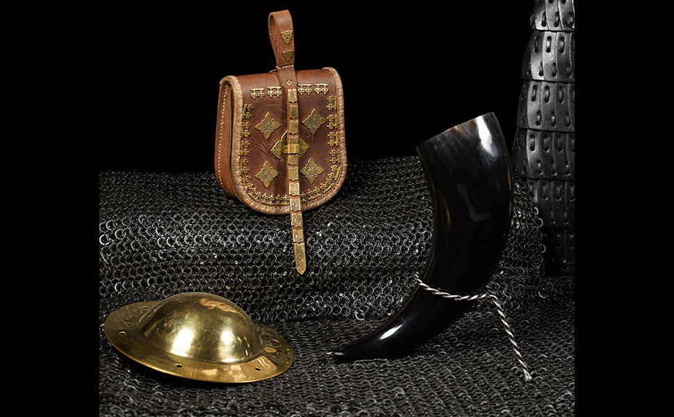 Mythrojan Cuerno para Beber Forjado a Mano Twisted Rack - Imagen 13