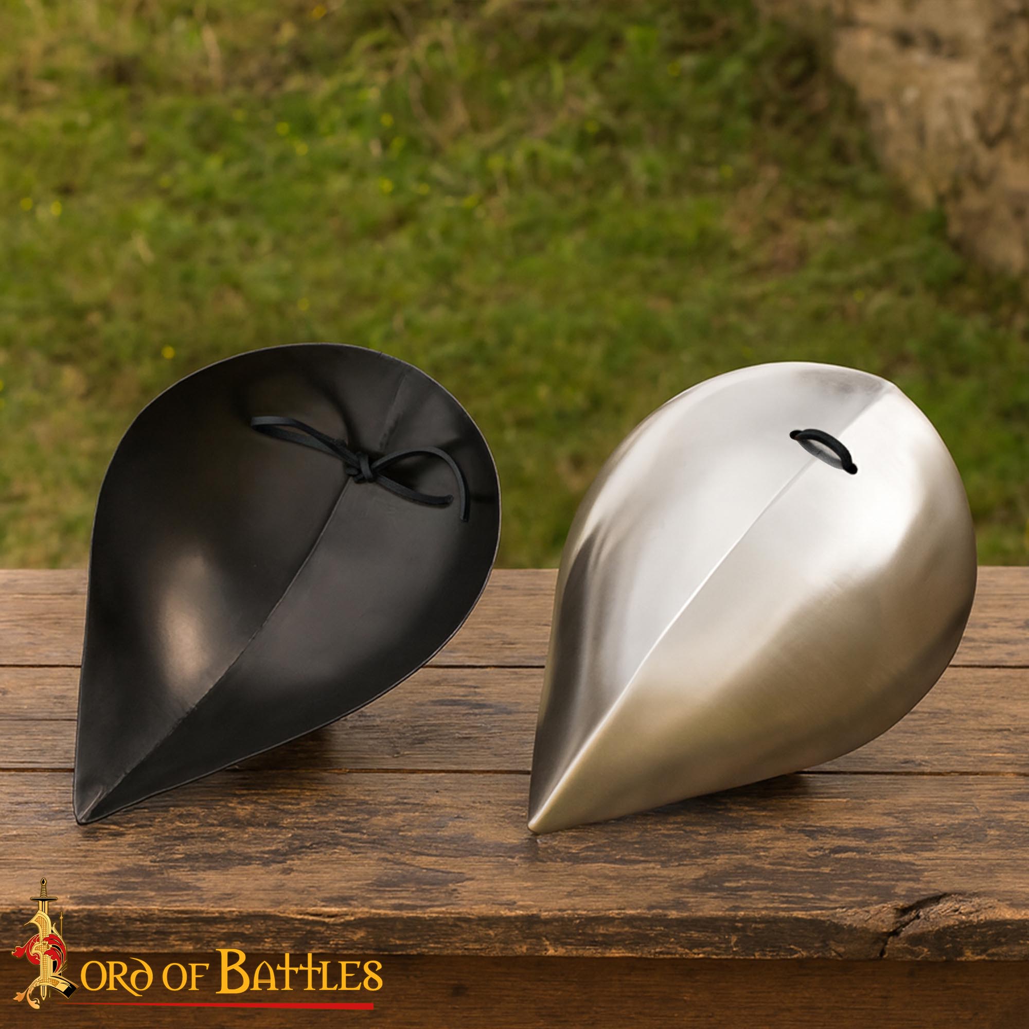 Armadura Medieval Visby Pauldrons Hombro de Acero con Lazos de Cuero - Imagen 6