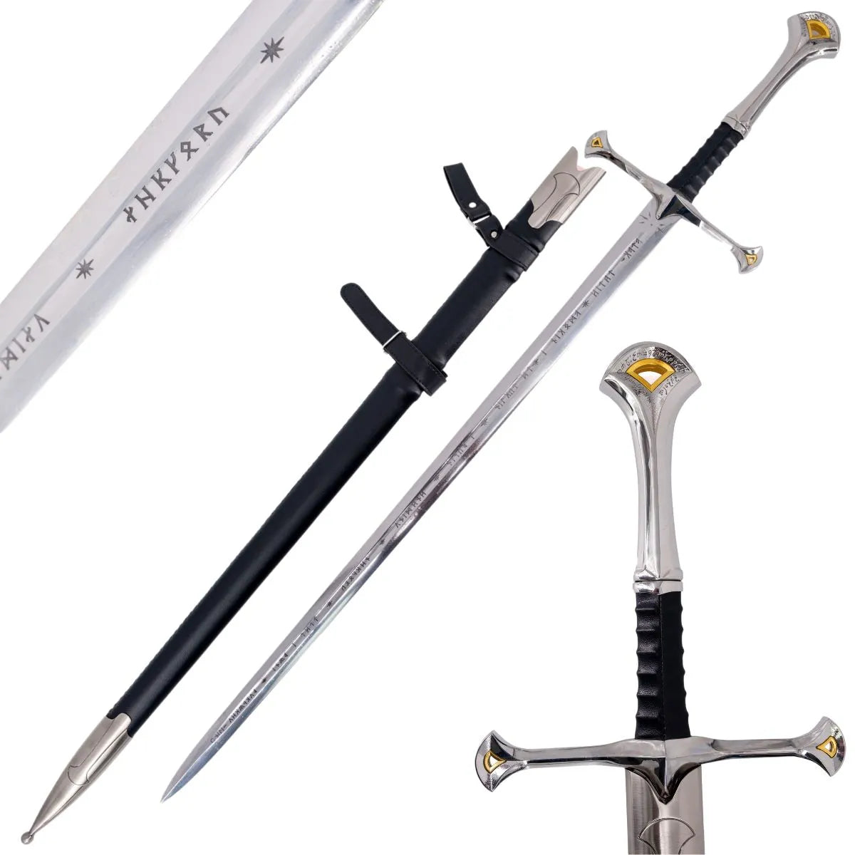 Espada Andúril Funcional Afilada de Acero al Carbono 1065