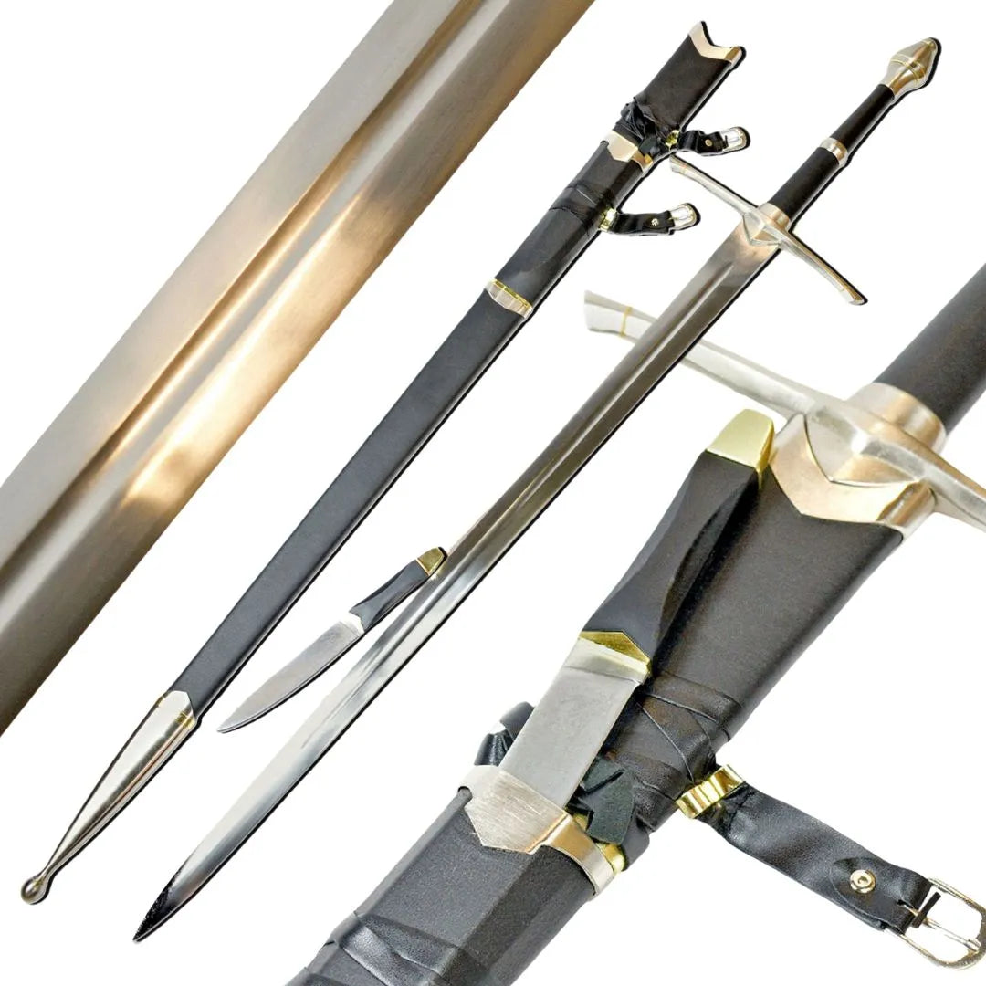 Imagen de Espada Strider de Aragorn Funcional afilada de Acero de Damasco 41666 parte de nuestra colección en Espadas y más, sitio oficial.