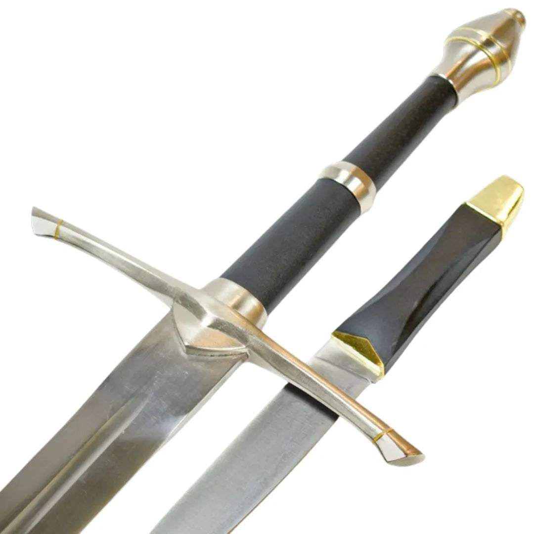 Imagen de Espada Strider de Aragorn Funcional afilada de Acero de Damasco 41666 parte de nuestra colección en Espadas y más, sitio oficial.